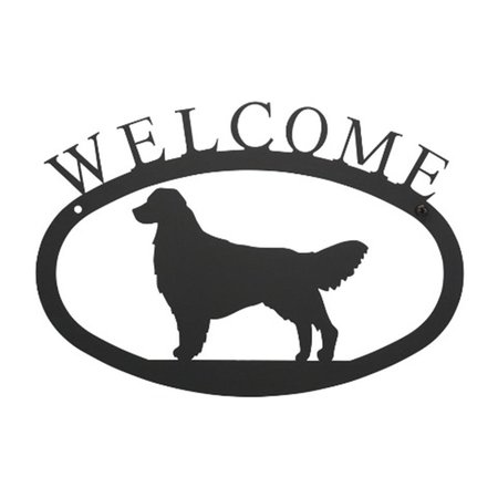 VILLAGE WROUGHT IRON Welcome Sign-Plaque - Retriever - Dog WEL-237-S